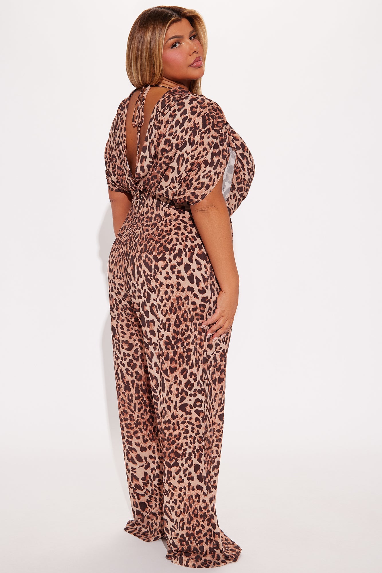 Heating Up Jumpsuit - Brown/combo