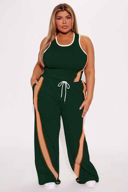 Varsity Babe Pant Set - Hunter
