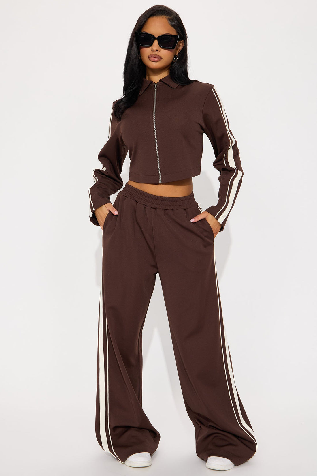 Winning Streak Pant Set - Chocolate