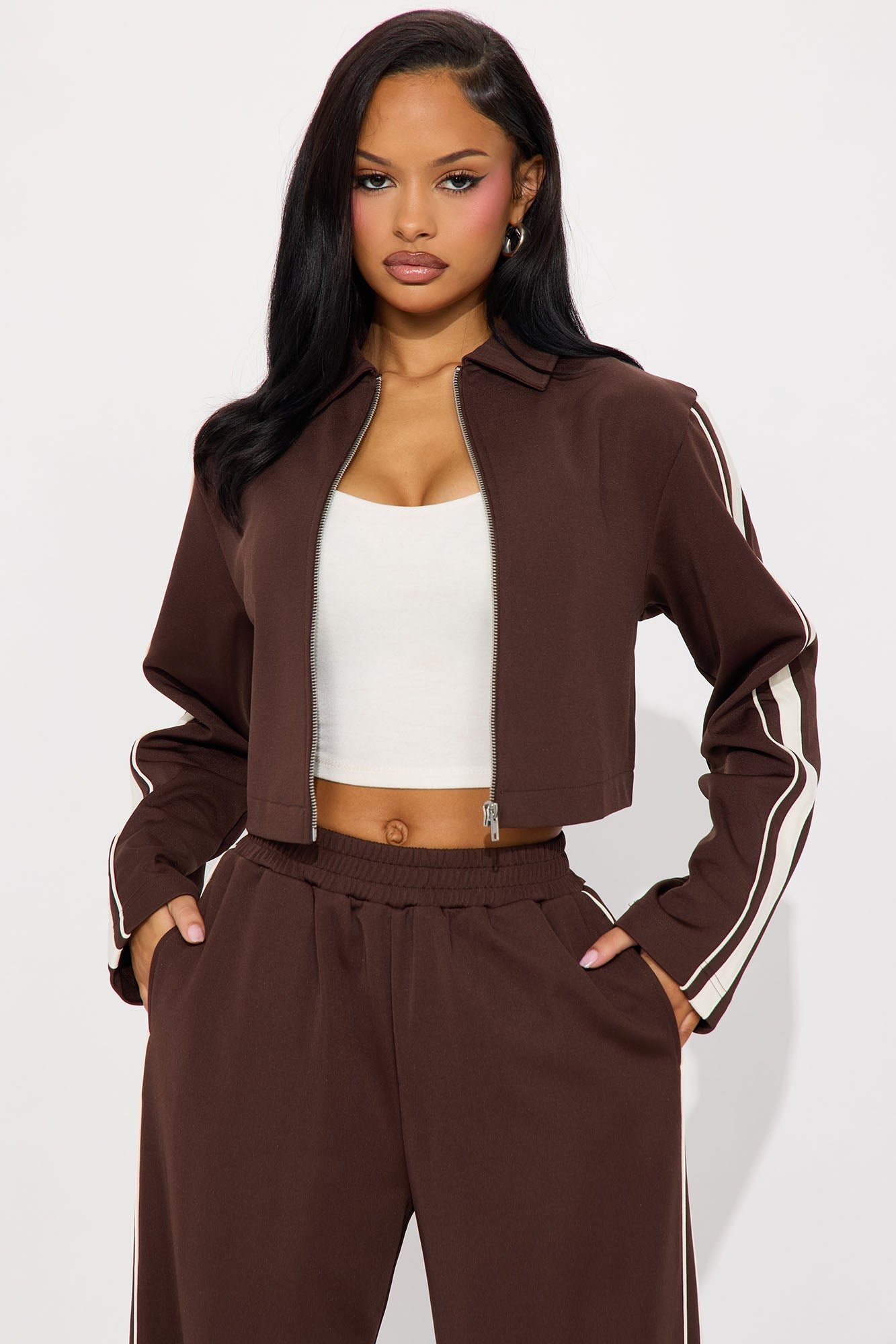 Winning Streak Pant Set - Chocolate