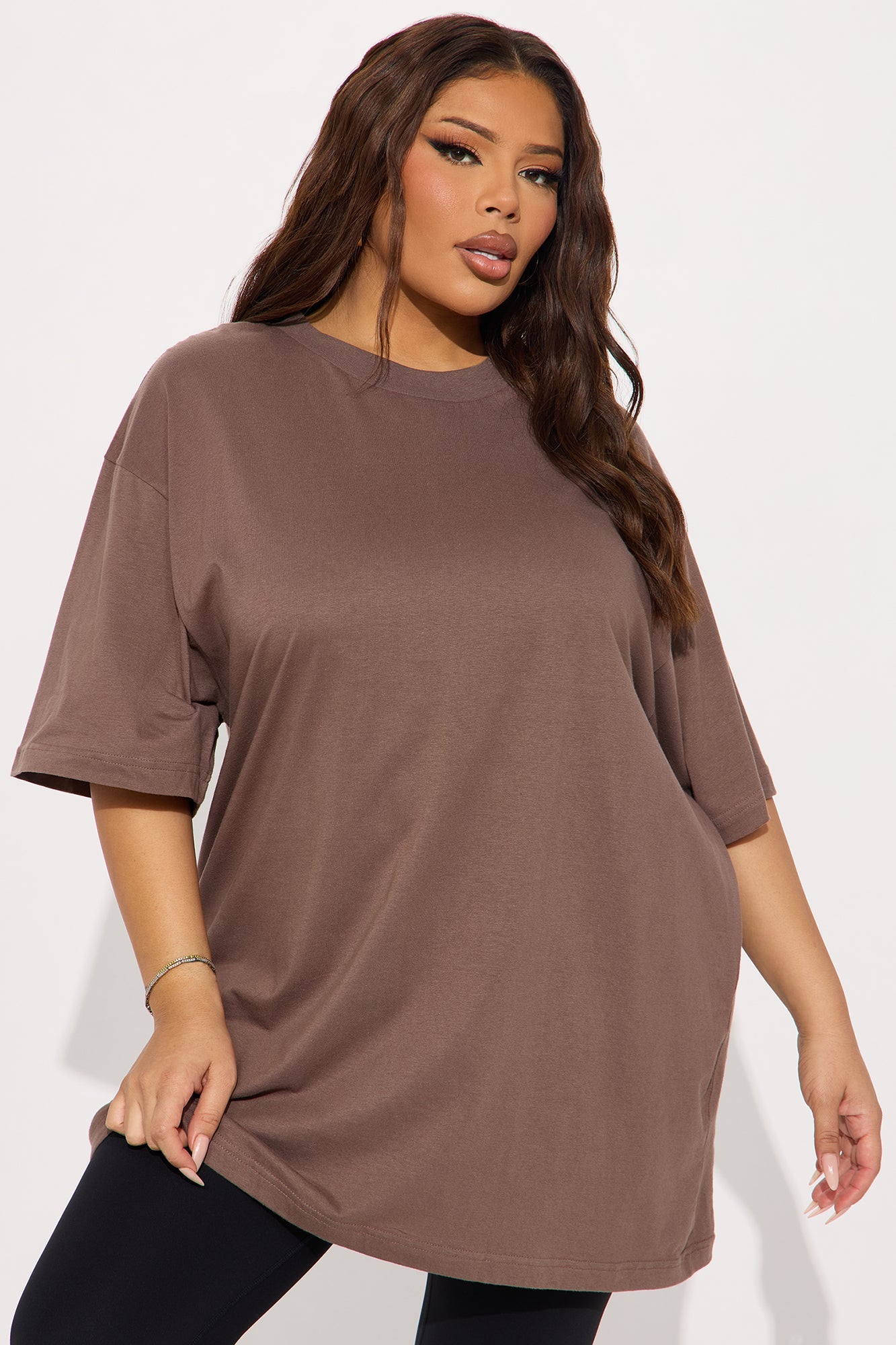 The Oversized Boyfriend Tee - Brown