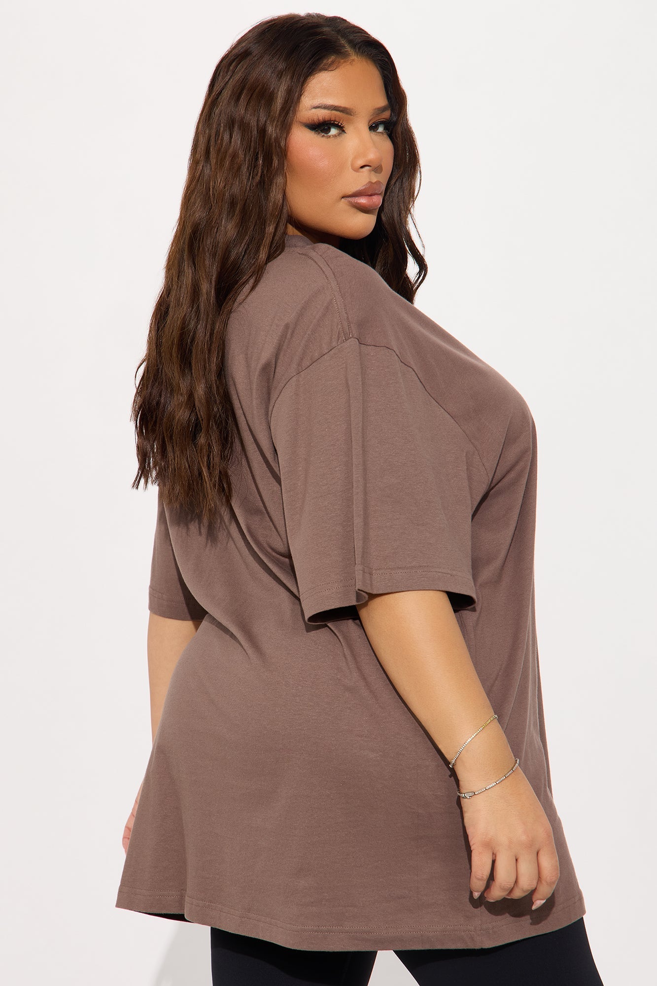 The Oversized Boyfriend Tee - Brown