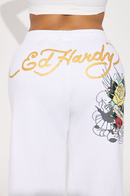 Ed Hardy Brave Eagle Pant - White