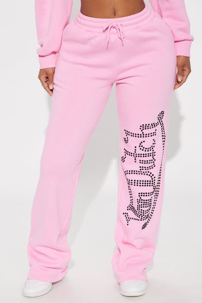 Von Dutch Classic Wide Leg Pant - Pink