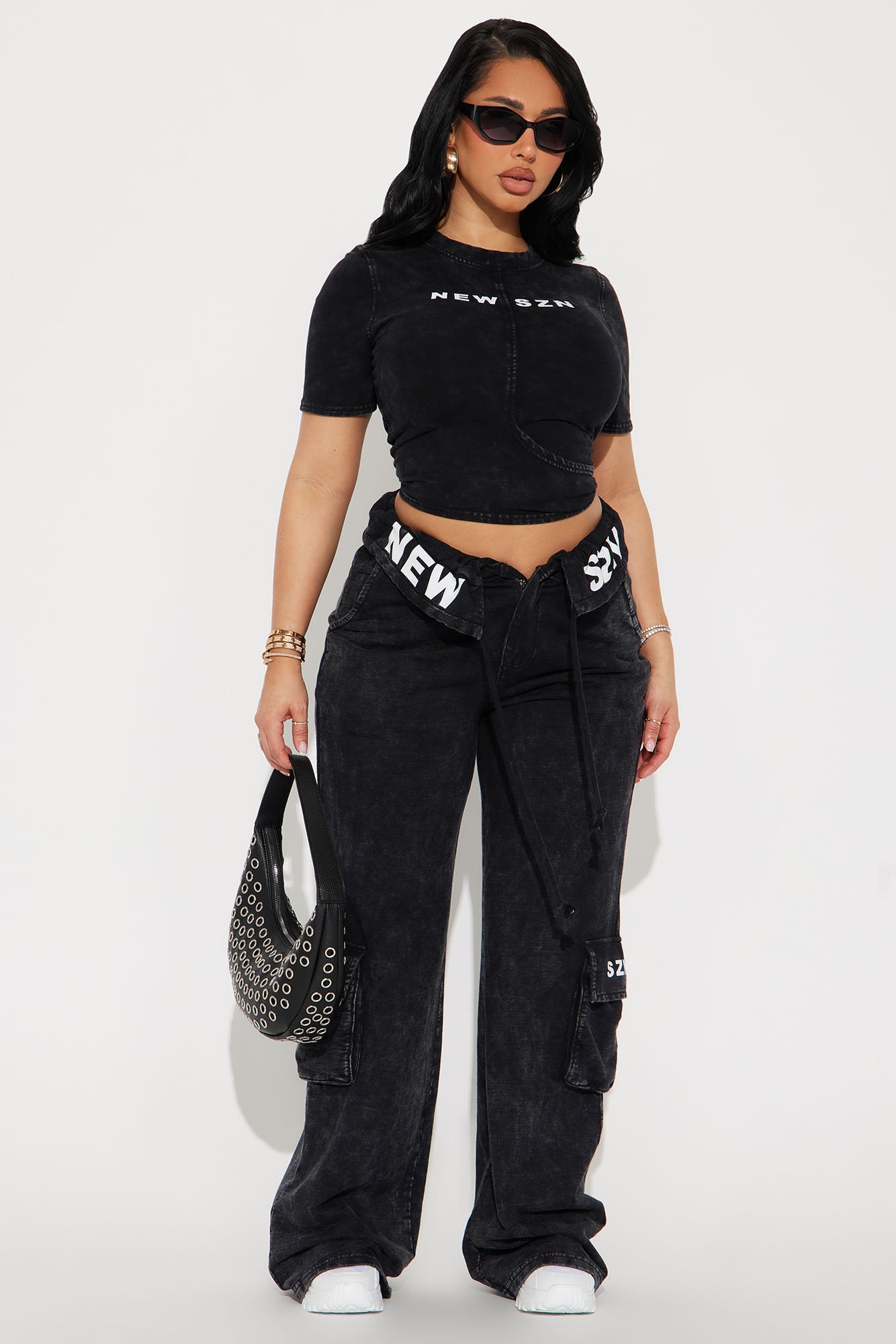 New SZN Washed Pant Set - Charcoal