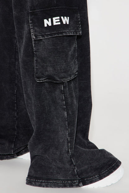 New SZN Washed Pant Set - Charcoal