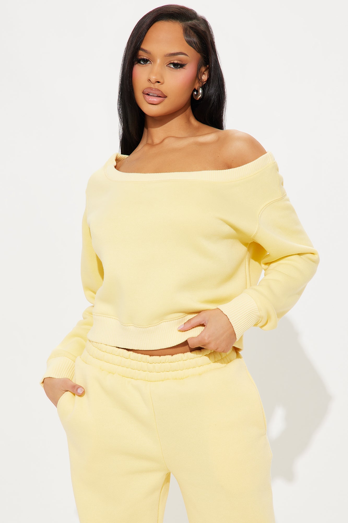 Sammie Fleece Pant Set - Yellow
