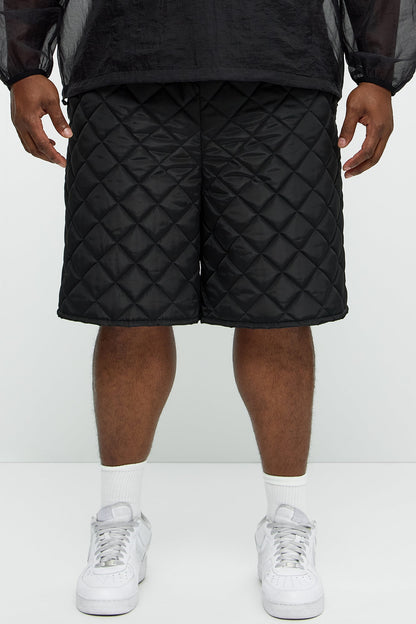 Deebo Quilted Shorts - Black
