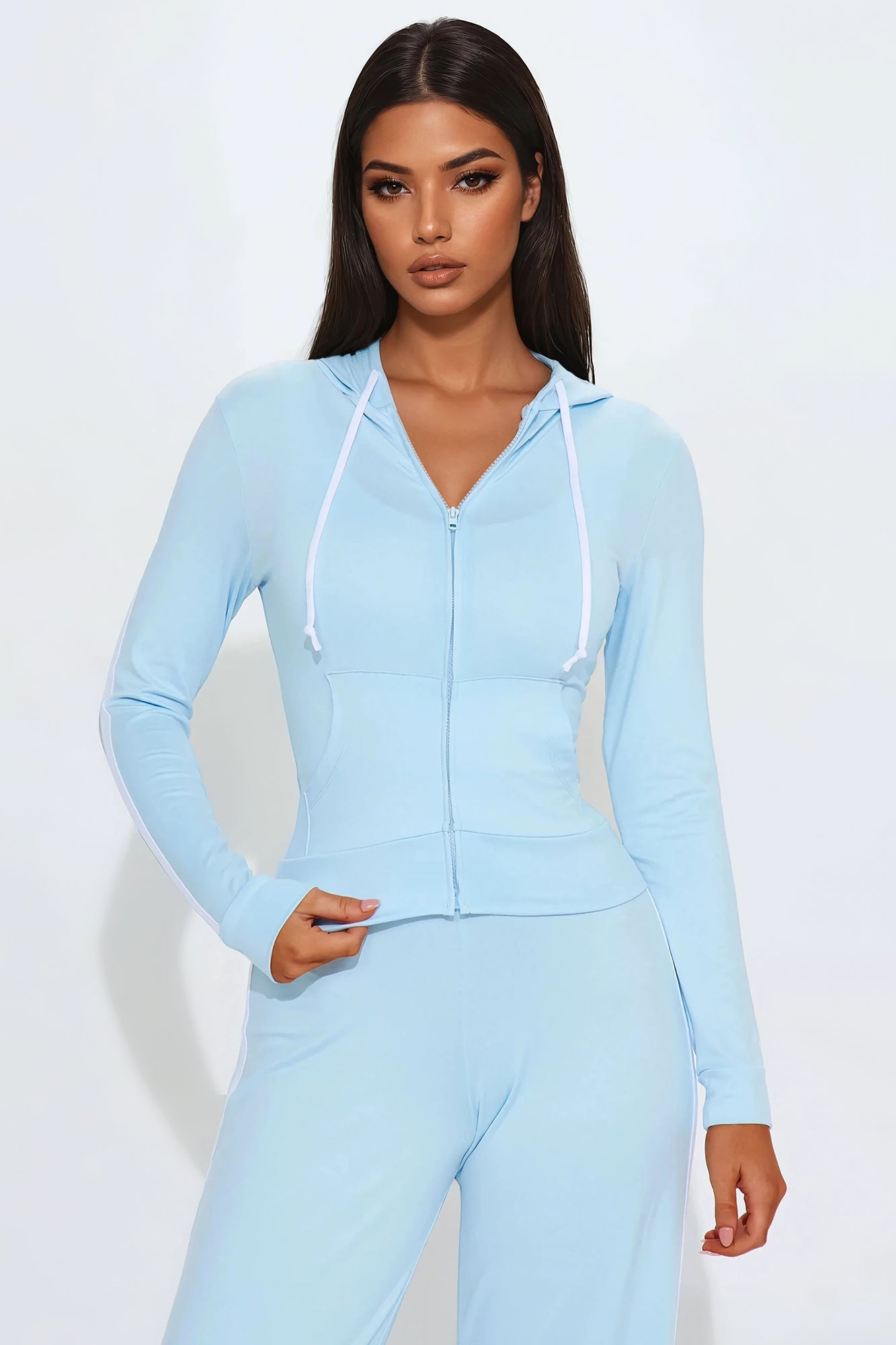 Tennis Courts Wide Leg Pant Set - Blue