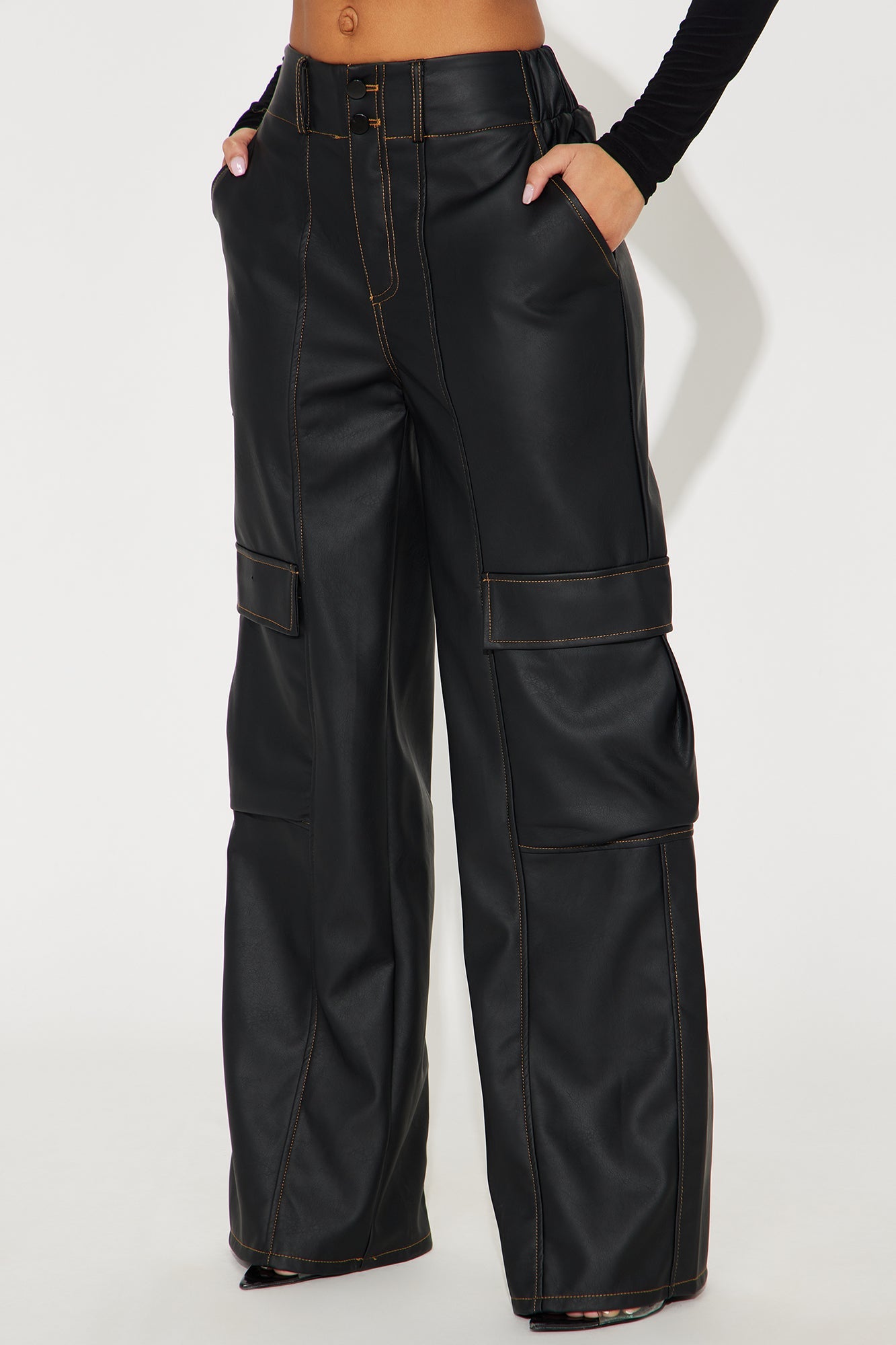 Better Together Faux Leather Pant - Black