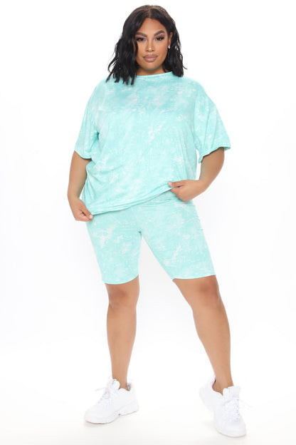 Chelsea Biker Short Set - Mint