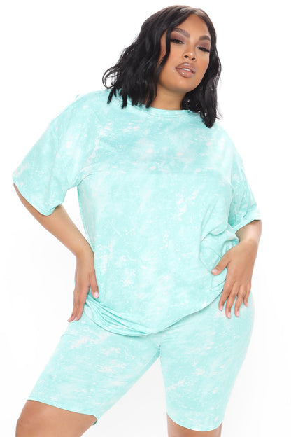 Chelsea Biker Short Set - Mint