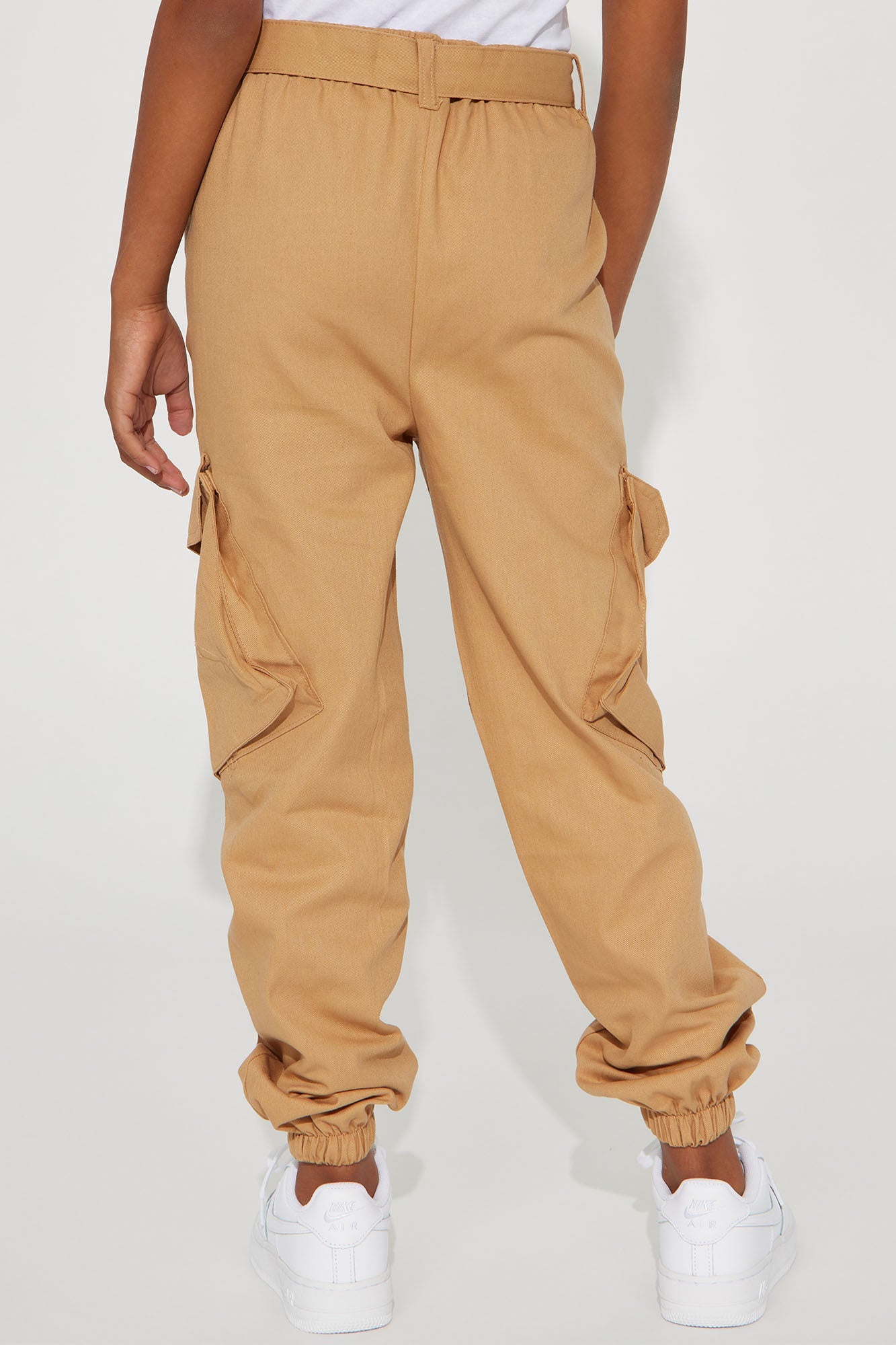 Mini Cool Girls Rule Belted Cargo Pants - Tan
