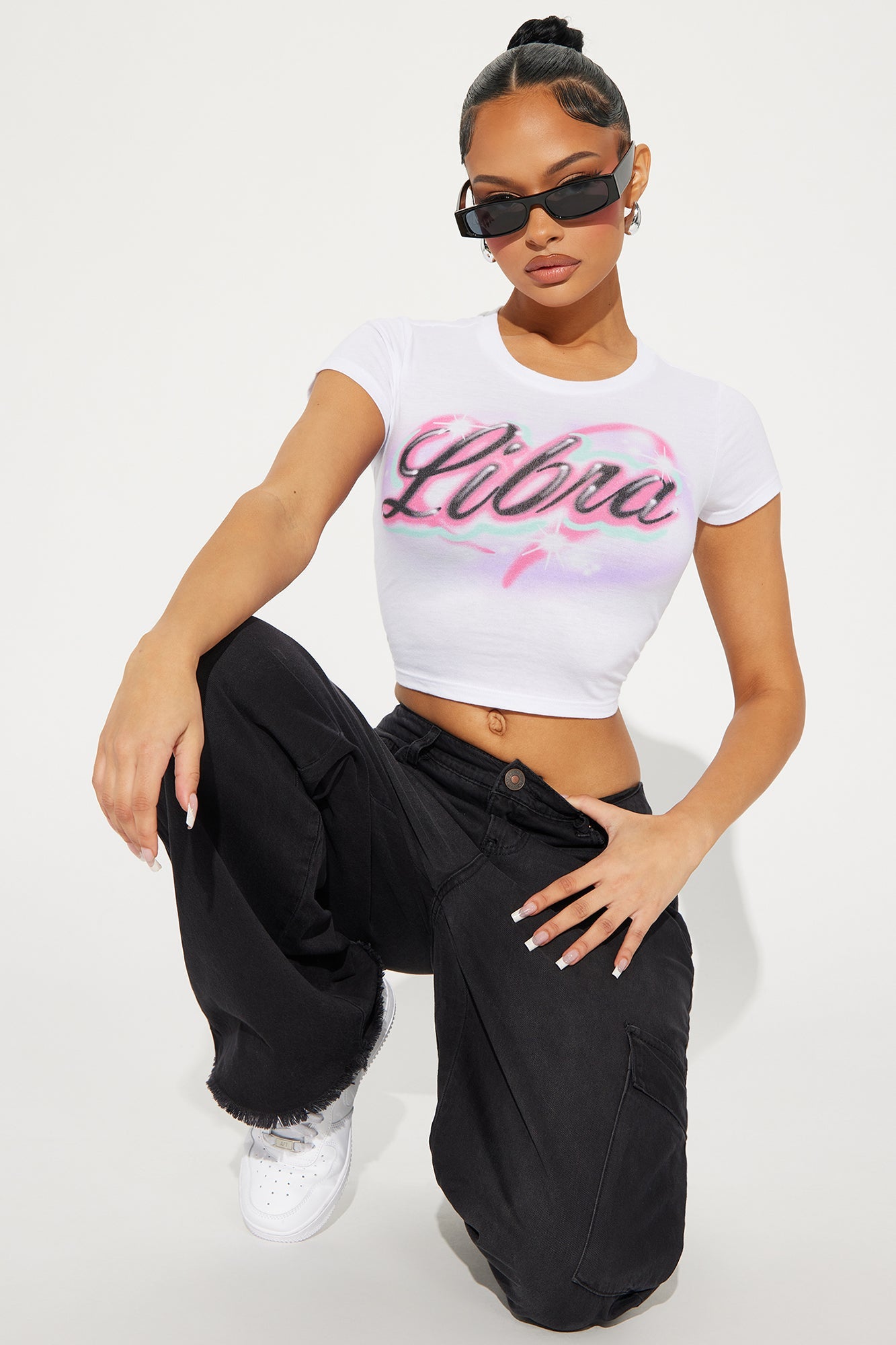 Libra Energy Fitted Tee - White