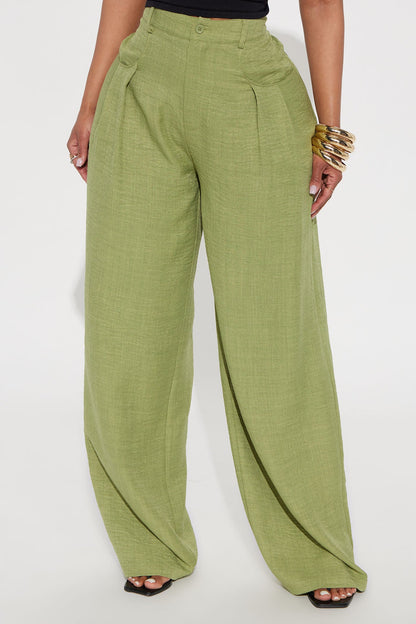 Matson Wide Leg Trouser - Sage