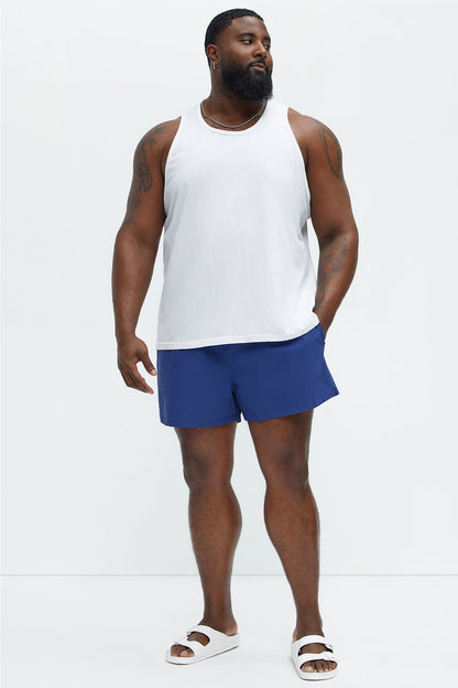 Montez Stretch Swim Trunk 4″ - Navy