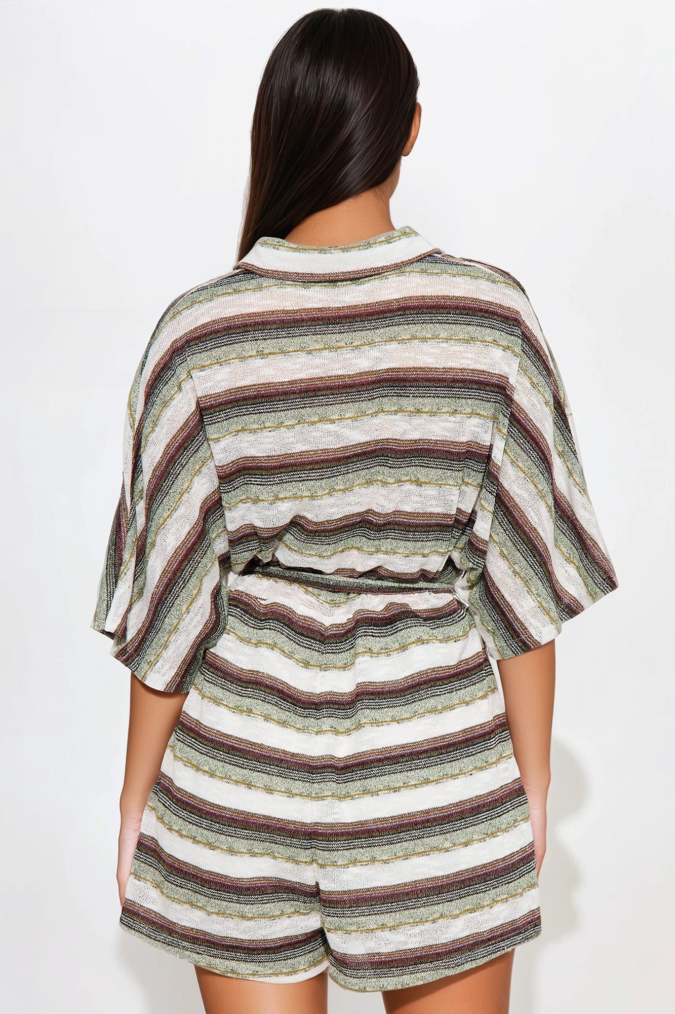 On The Verge Romper - Green/combo
