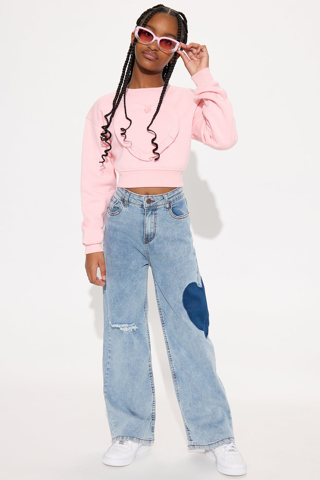 Mini All My Loving Heart Straight Leg Jeans - Light Wash