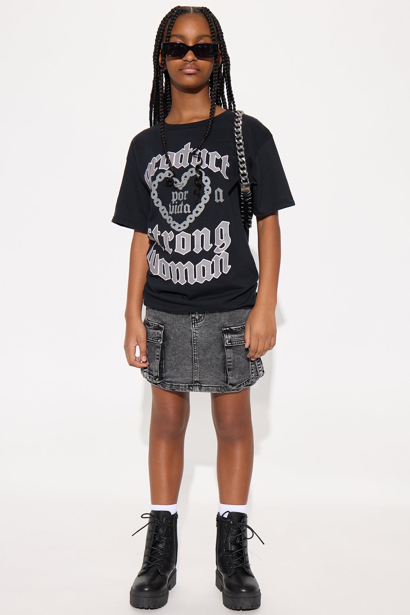 Mini Lily Cargo Mini Skirt - Black Wash