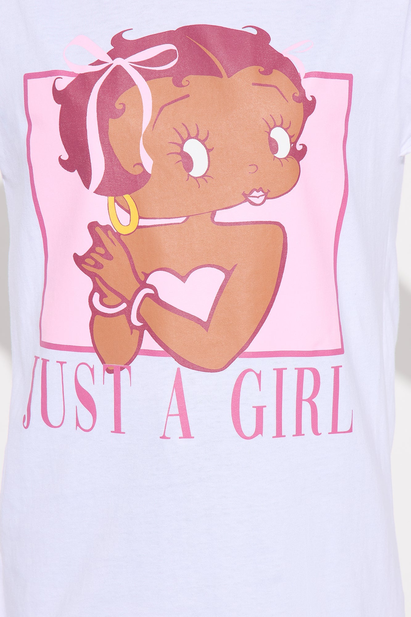 Mini Just A Girl Short Sleeve T-Shirt - White