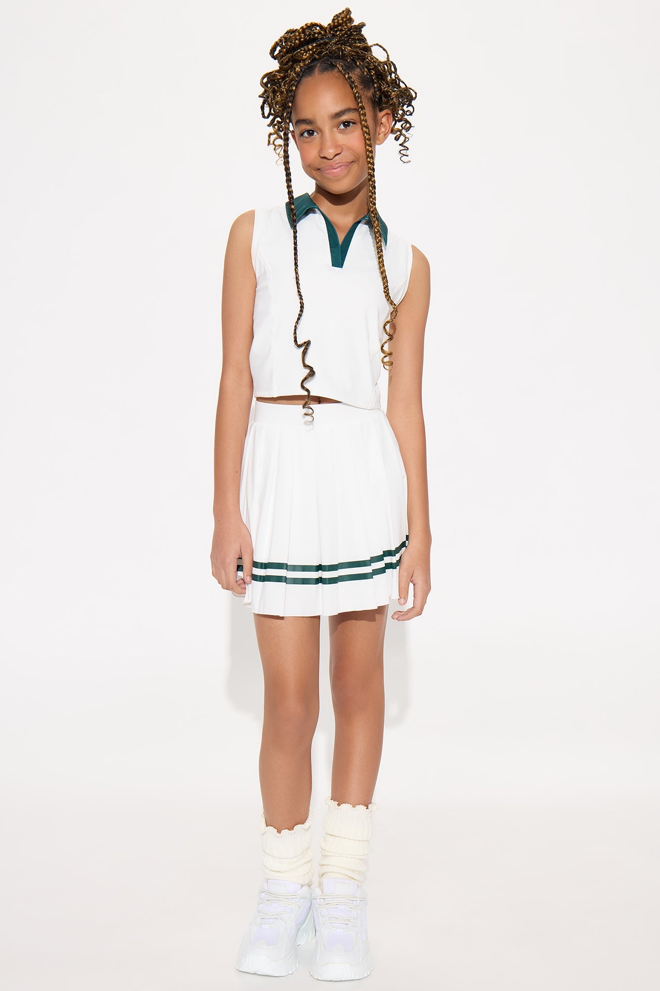 Mini Ready To Play Tennis Skort Set - White/combo