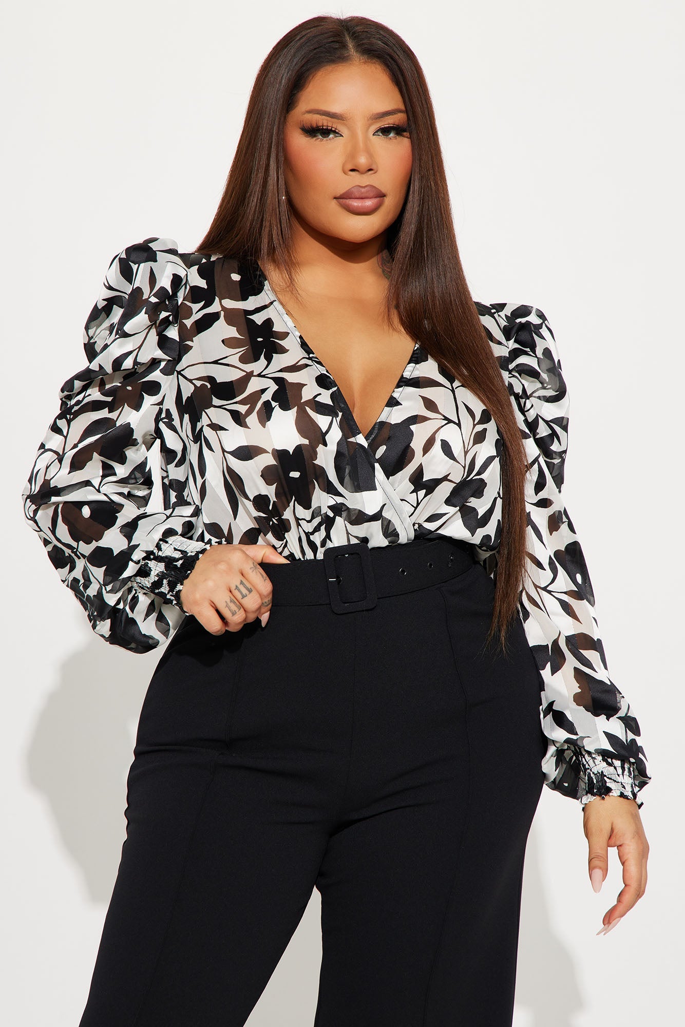 Maribelle Belted Jumpsuit - White/Black