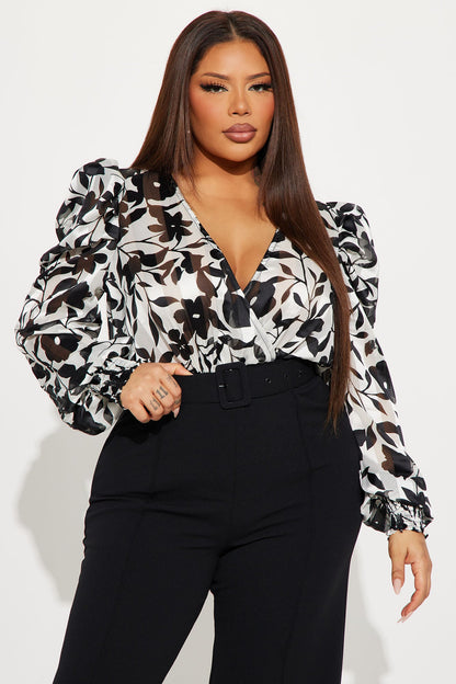 Maribelle Belted Jumpsuit - White/Black