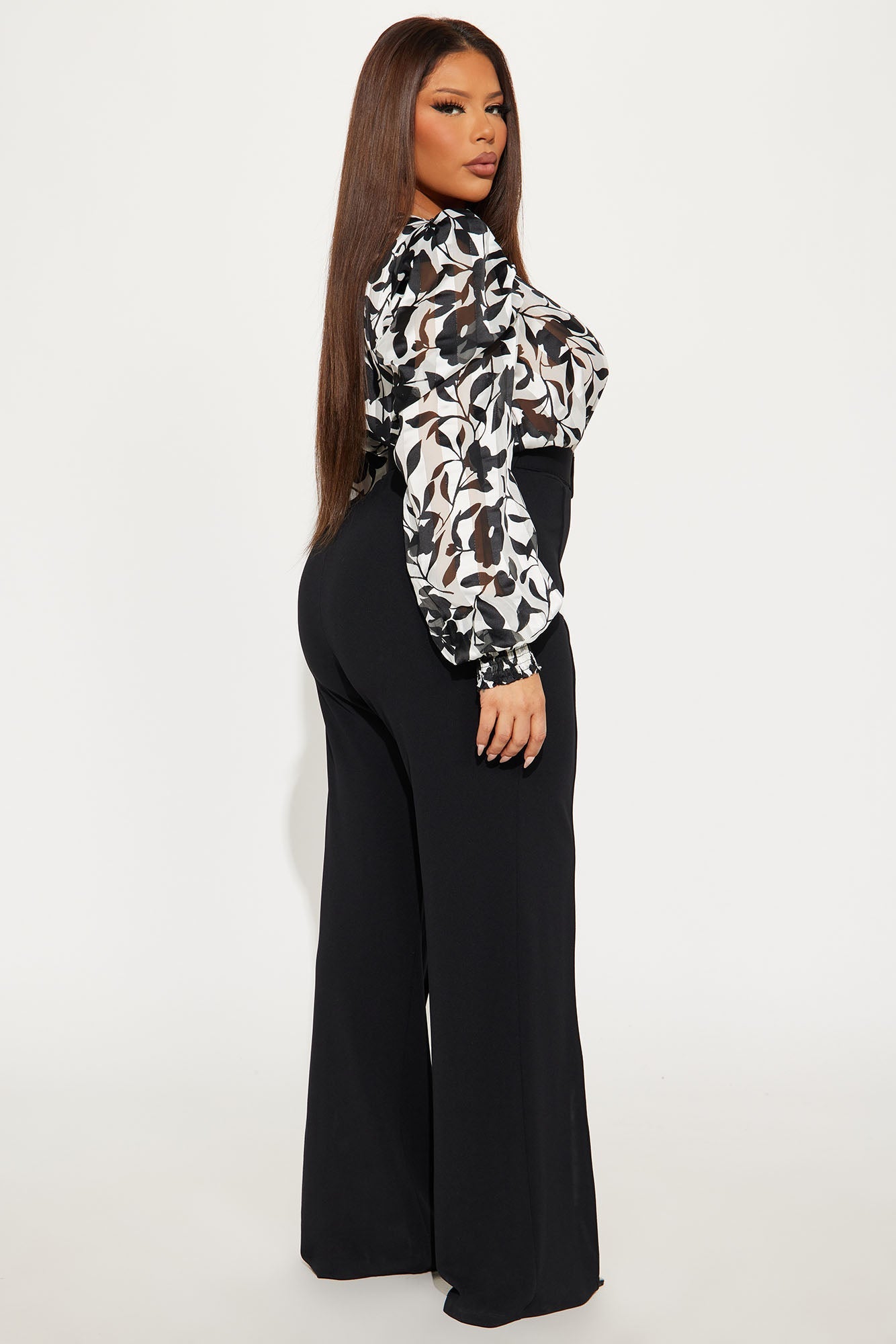 Maribelle Belted Jumpsuit - White/Black