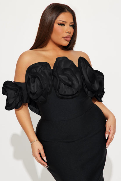 Rosetta Bandage Gown - Black