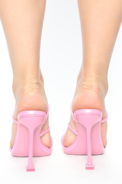 Get Over It Heeled Mules - Pink