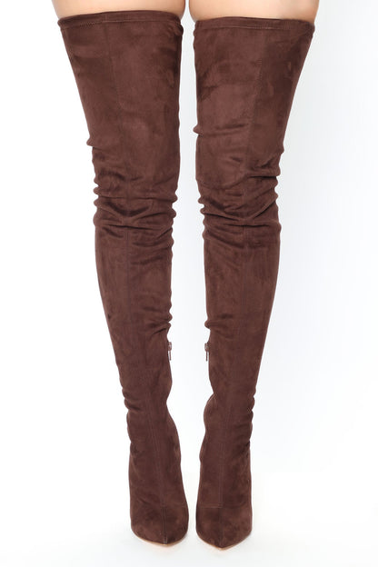 Vicky Over The Knee Boot - Chocolate