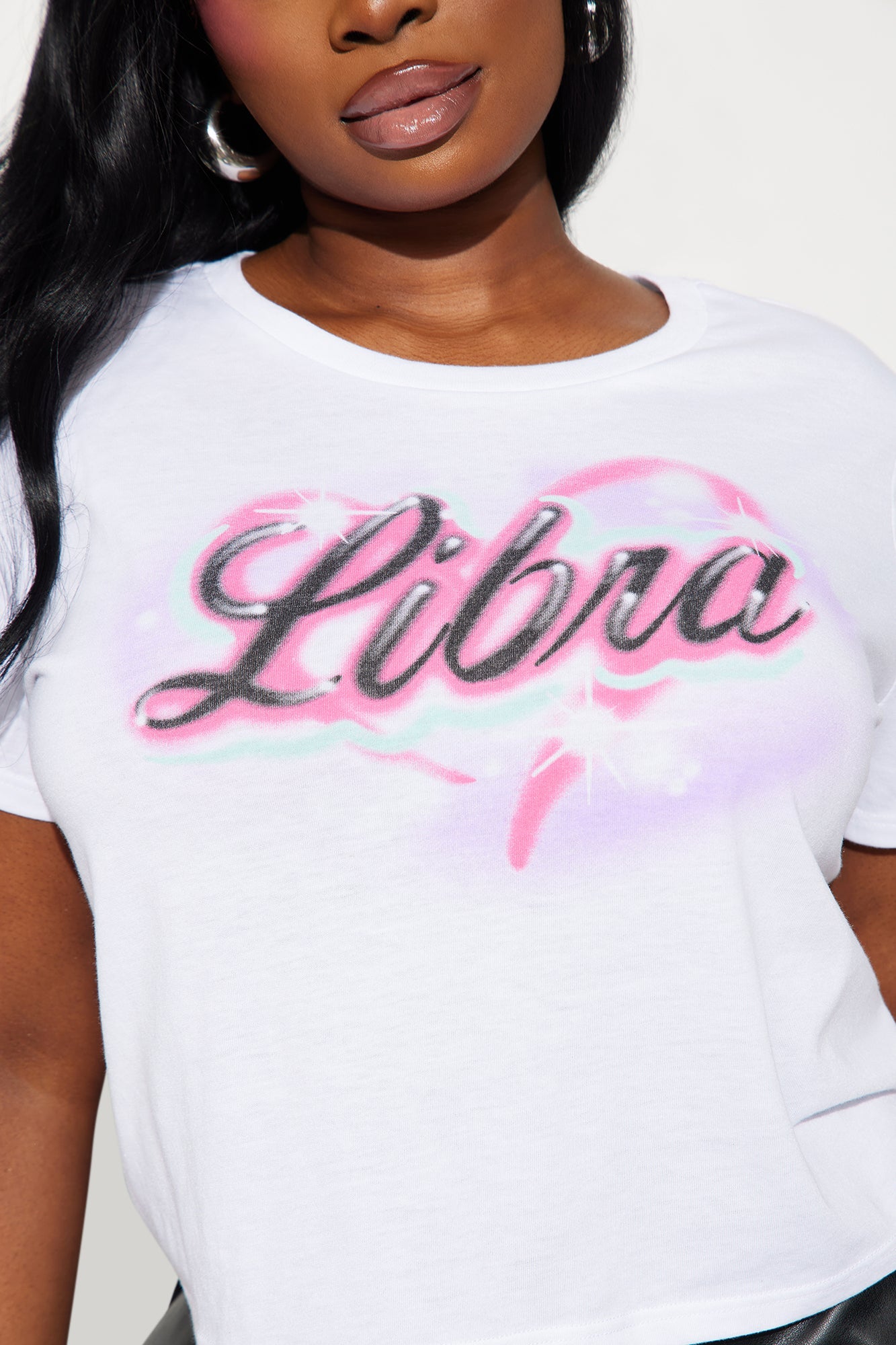 Libra Energy Fitted Tee - White