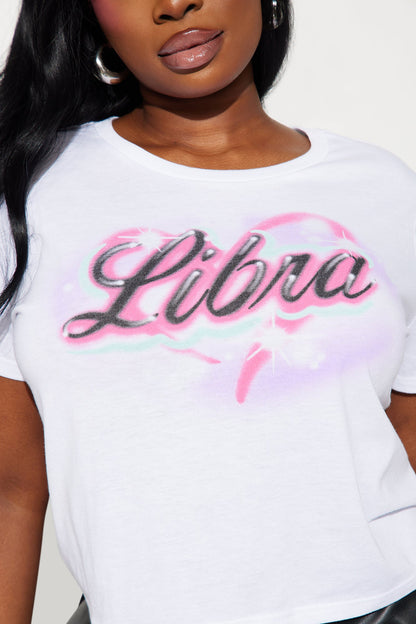 Libra Energy Fitted Tee - White