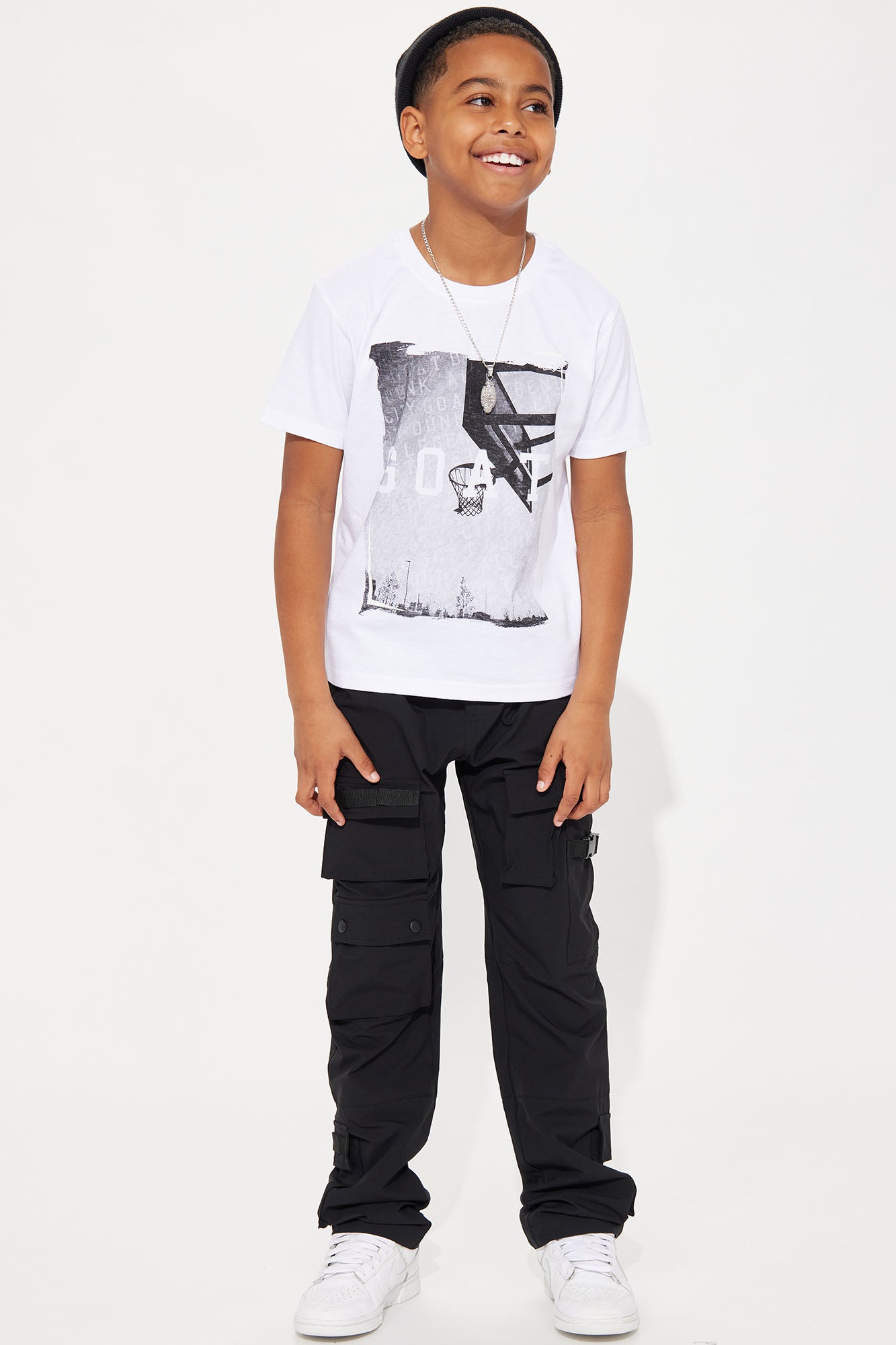 Mini Versatile Utility Cargo Pants - Black