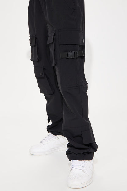 Mini Versatile Utility Cargo Pants - Black