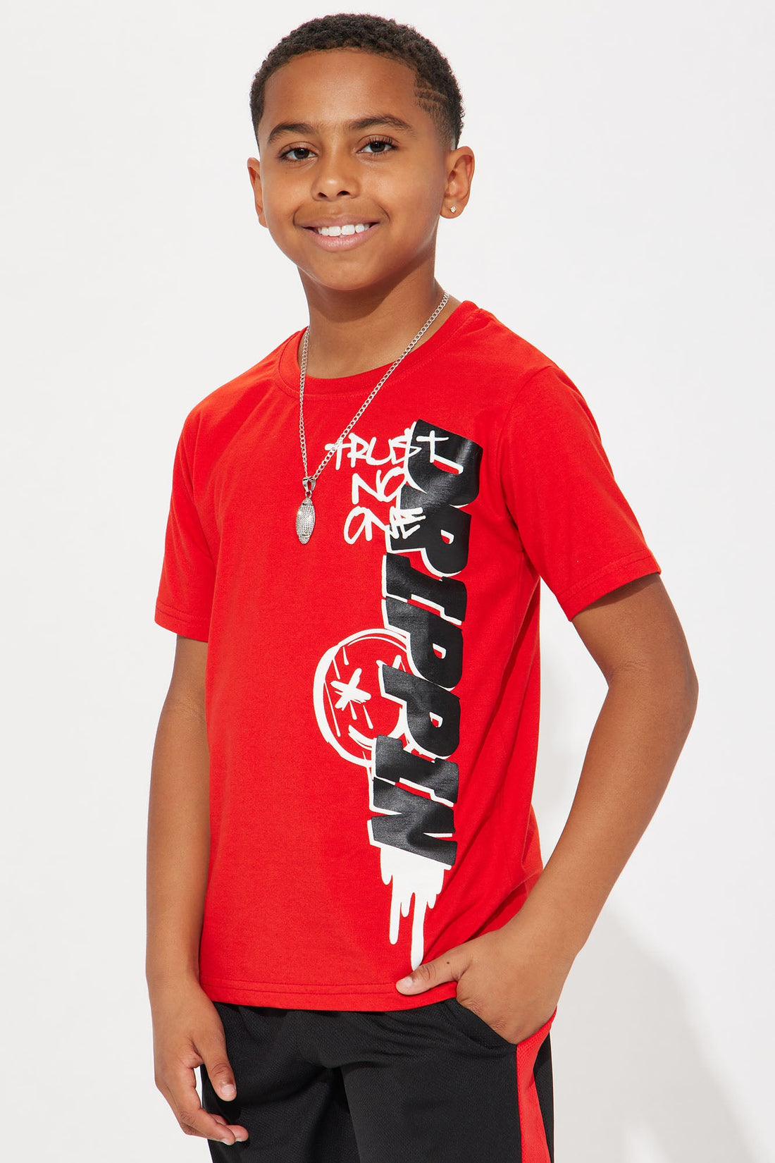 Mini Drippin Short Set - Red/Black