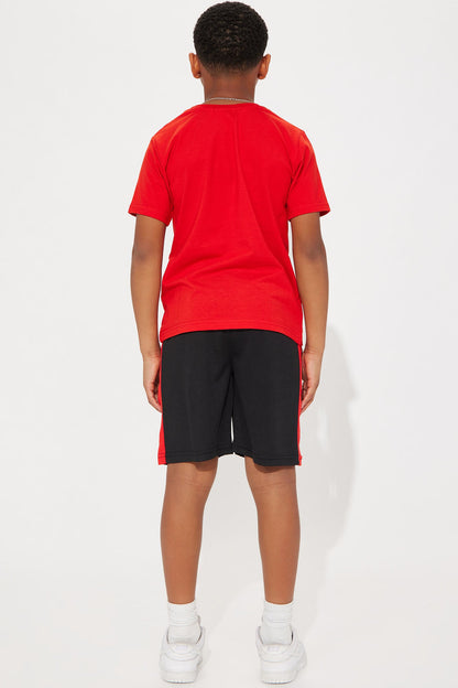 Mini Drippin Short Set - Red/Black