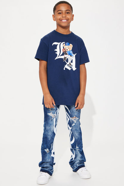 Mini Lightning Print tint wash - Medium Wash
