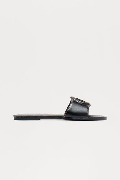 Cody Flat Sandals - Black