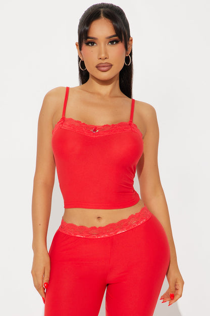 Feeling Dreamy PJ Pant Set - Red