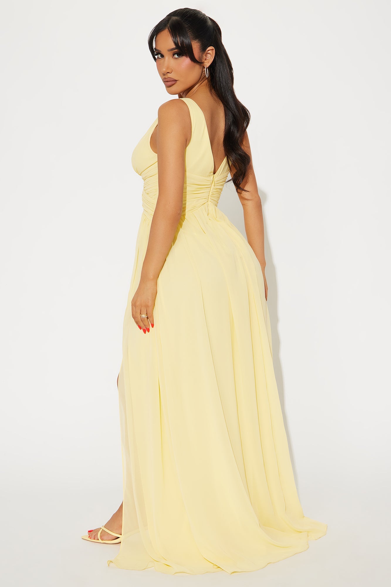Juliet Chiffon Gown - Butter Yellow