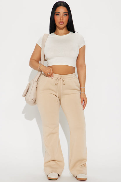 Candice Lounge Flare Pant - Sand