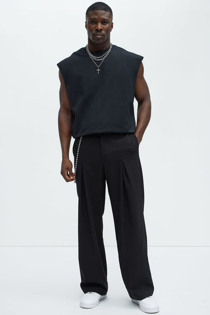 Relaxed Heavyweight Muscle Tee - Black