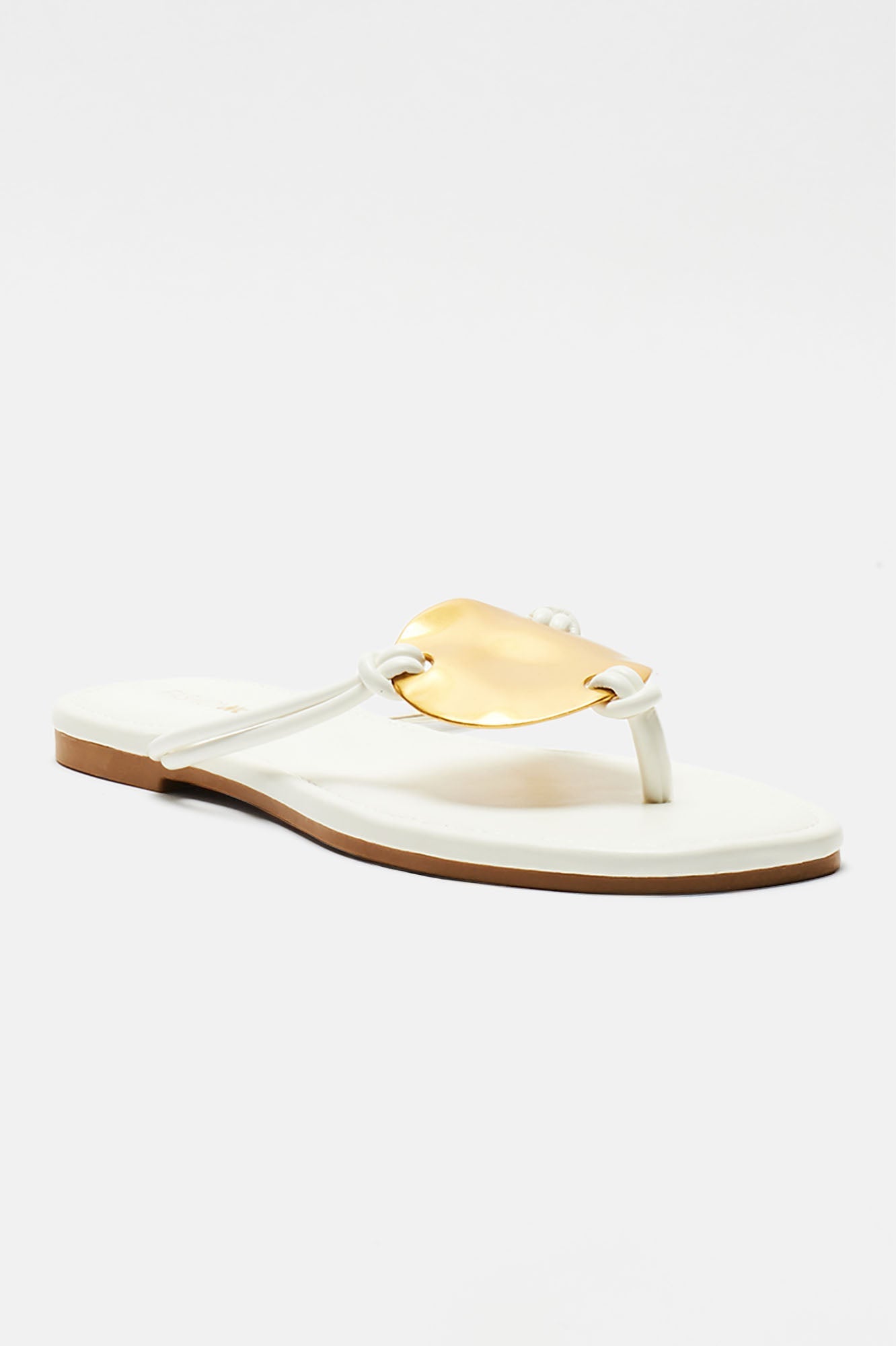 Woke Up In Tulum Flat Sandals - White