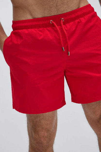 Montez Stretch Swim Trunk 6″ - Brick Red