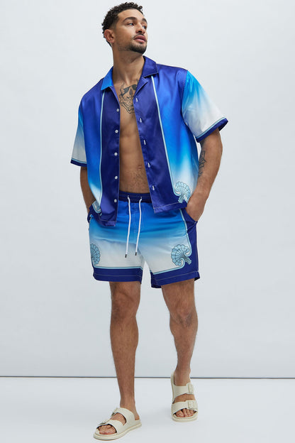 Seadrift Swim Classic Trunk - Blue/combo