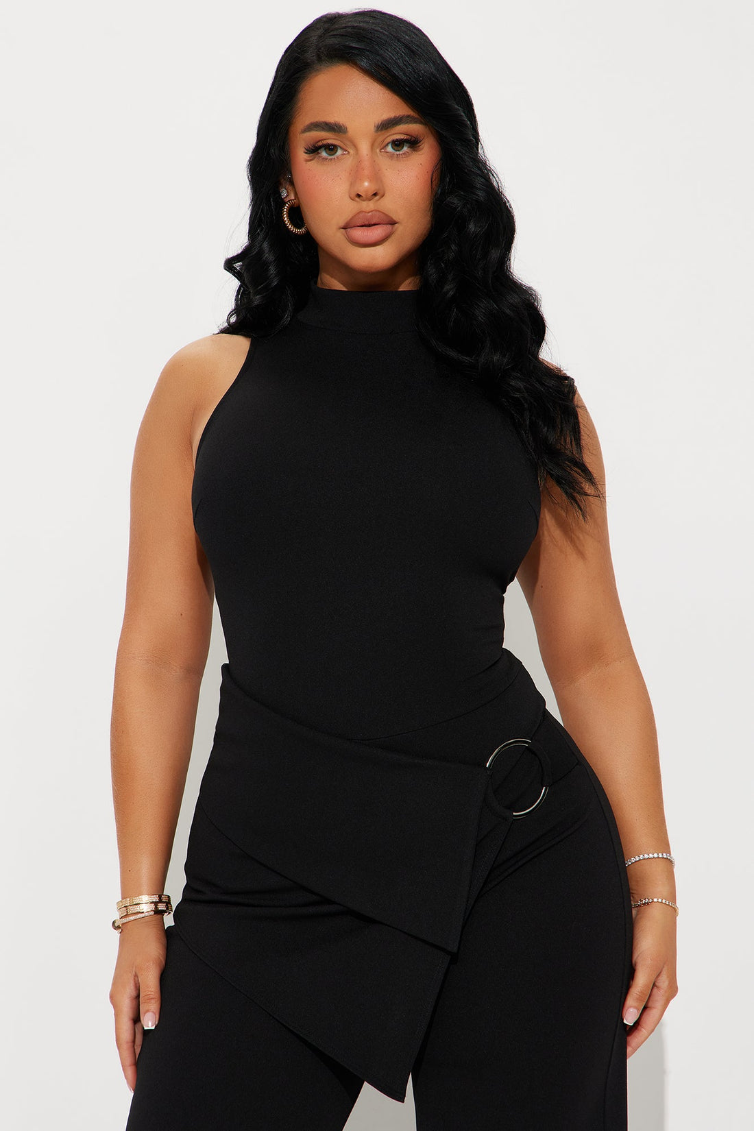 Valeria Wide Leg Jumpsuit - Black