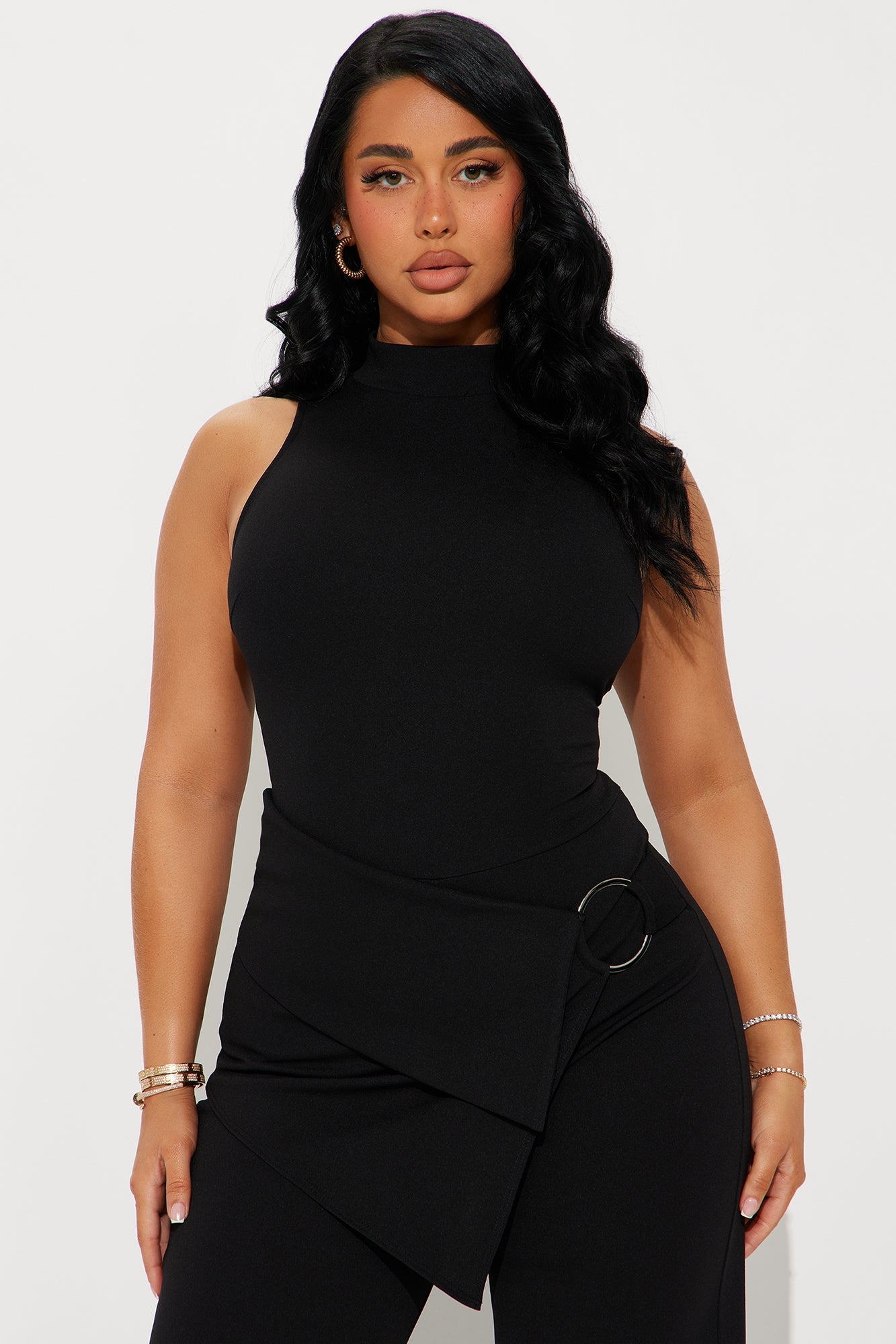 Valeria Wide Leg Jumpsuit - Black