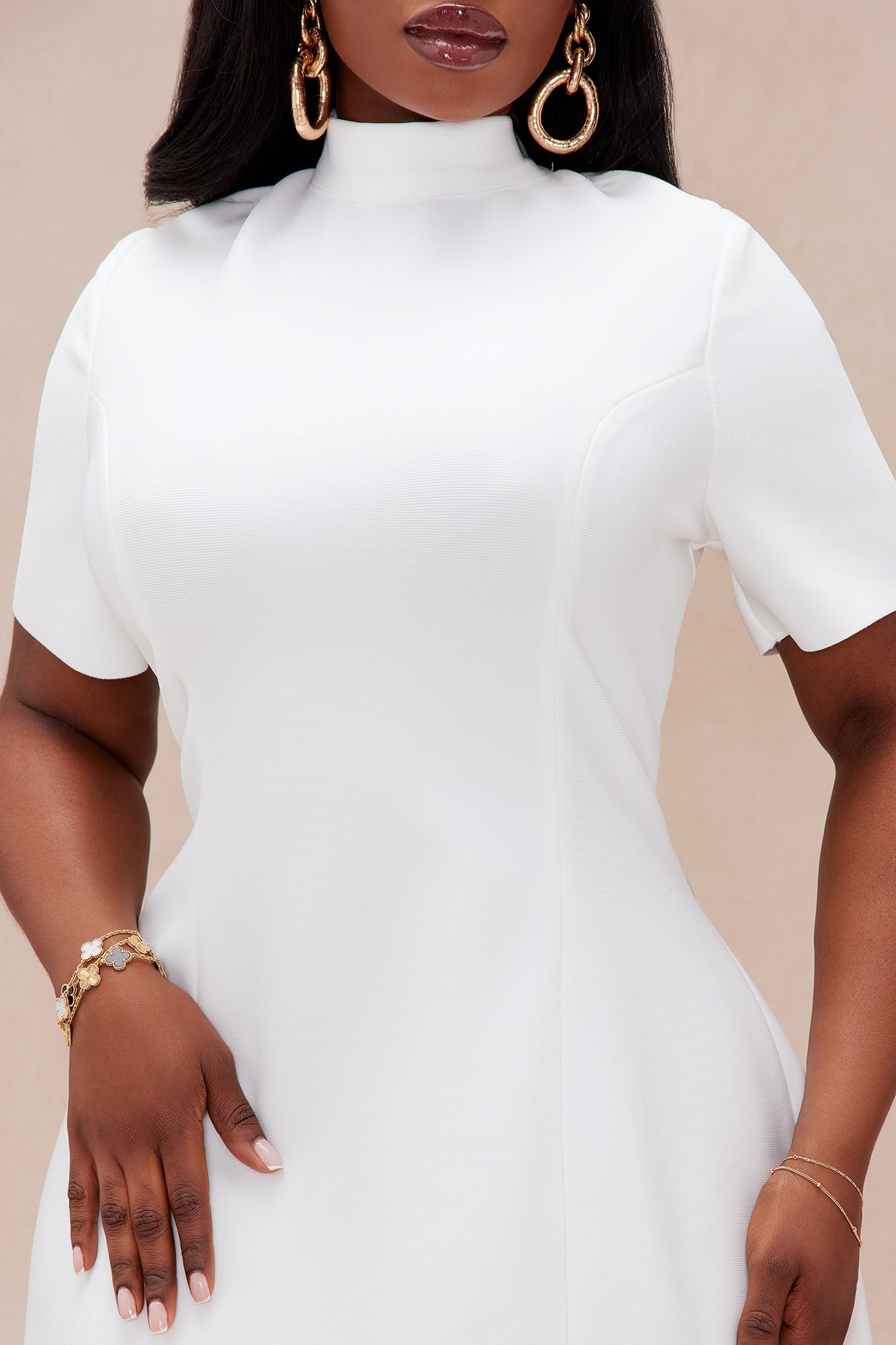 Blakely Bandage A Line Mini Dress - White
