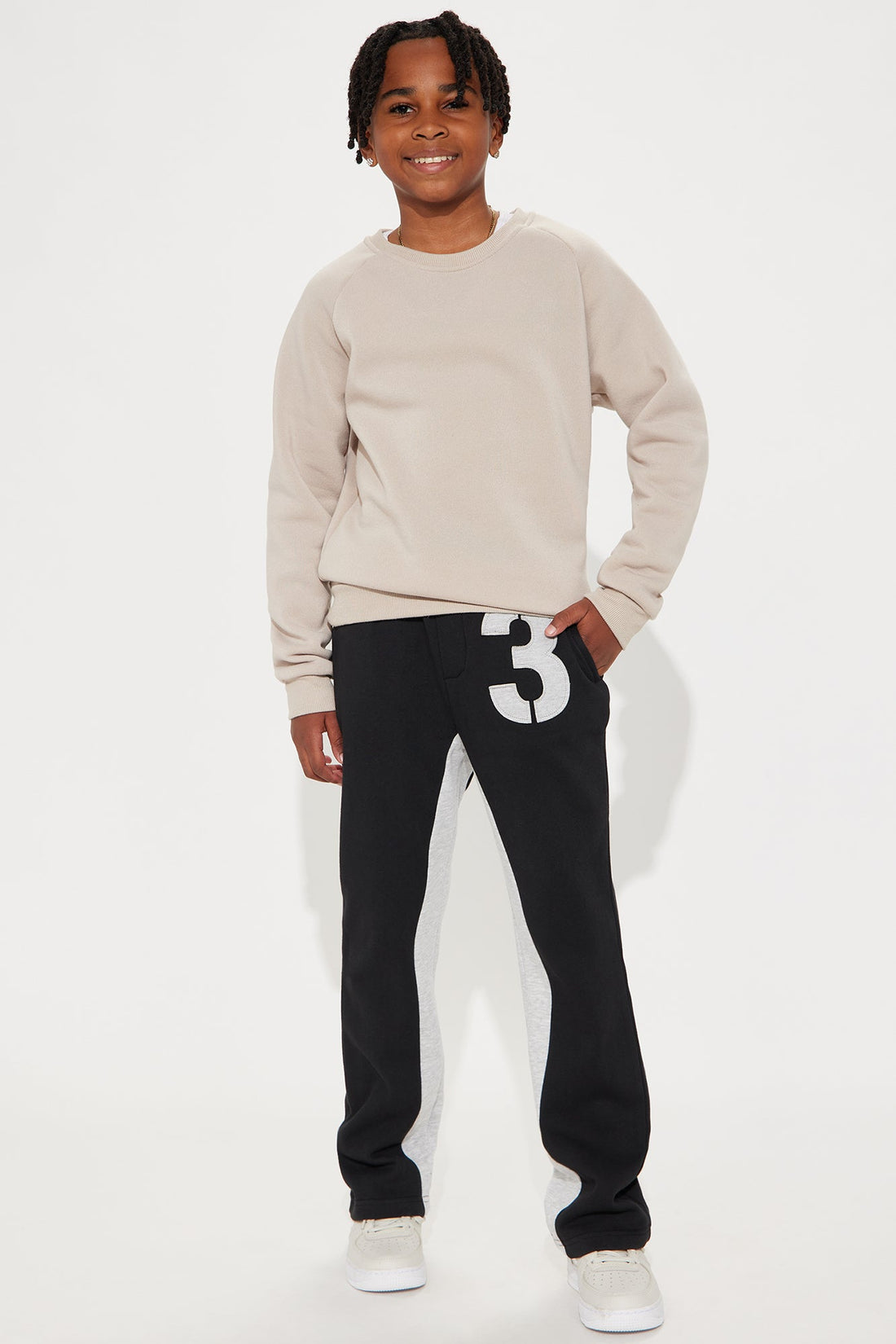 Mini Tyson Number 3 Skinny Flare Sweatpants - Black/combo